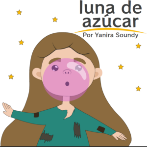 portada de libro con la ilustración de una niña de cara redonda y soplando una bomba de chicle