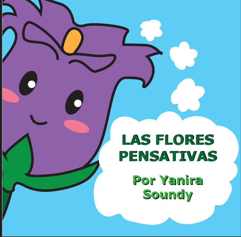 portada del libro con el titulo y un tulipán morado