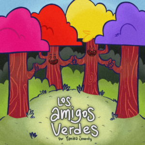 portada con ilustraciones de árboles de carios colores