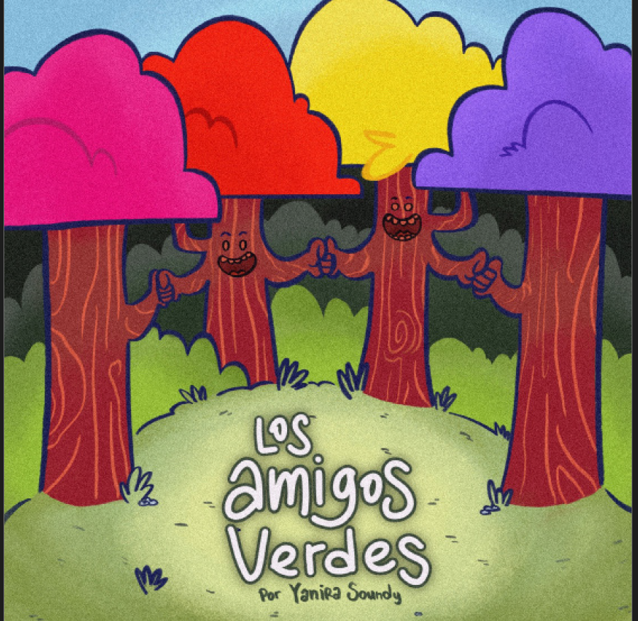 portada con ilustraciones de árboles de carios colores