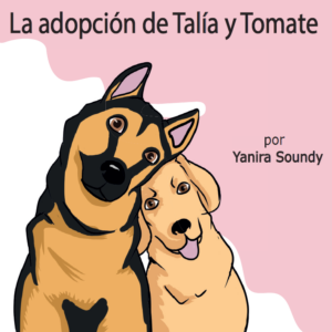 Dos perros con sus cabezas inclinadas el uno con el otro,