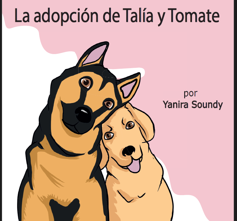 Dos perros con sus cabezas inclinadas el uno con el otro,